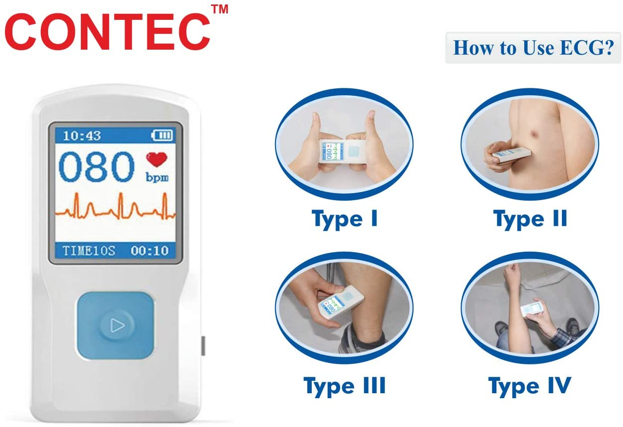 Electrocardiógrafo portátil ECG Pantalla a color PM10 Contect – venequipcare